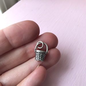 925 silver charm pendant small basket
